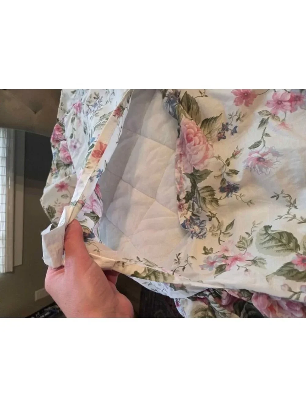 Vintage king floral shams set